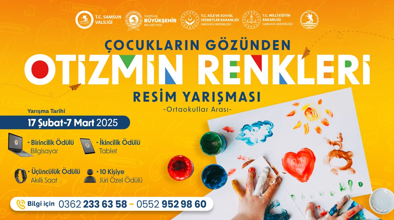 Samsun'da "Çocukların Gözünden Otizmin Renkleri" Resim Yarışması Başlıyor