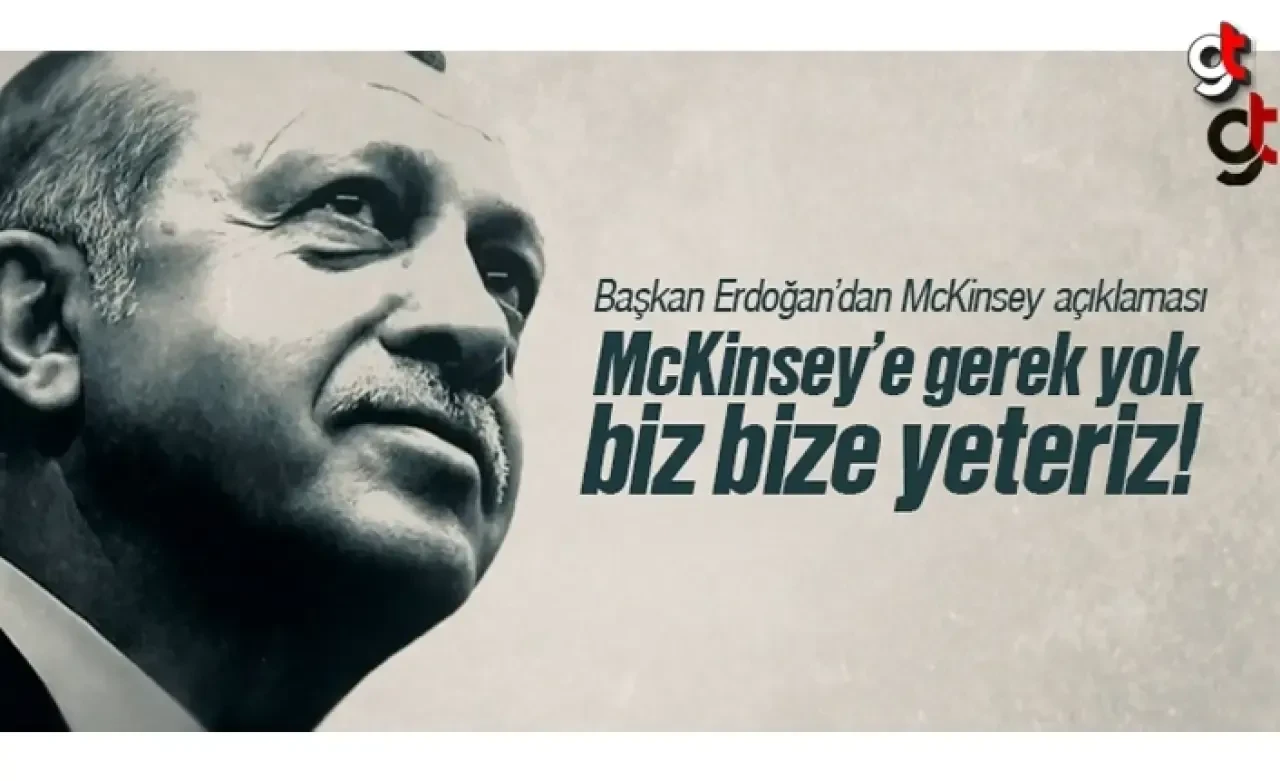 Başkan Erdoğan; McKinsey'e Gerek Yok Biz Bize Yeteriz