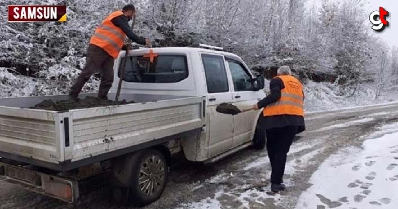 Samsun&#039;da kar ile mücadele başladı