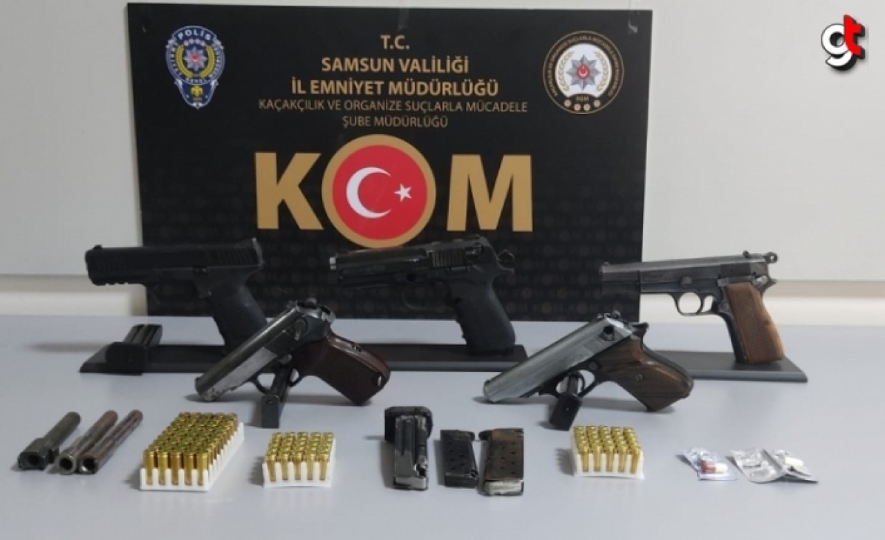 Samsun&#039;da silah kaçakçılığı operasyonunda 2 şüpheli yakalandı