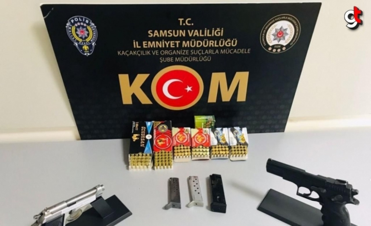 Samsun İlkadım ve Atakum&#039;da silah kaçakçılığı operasyonunda 3 şüpheli yakalandı