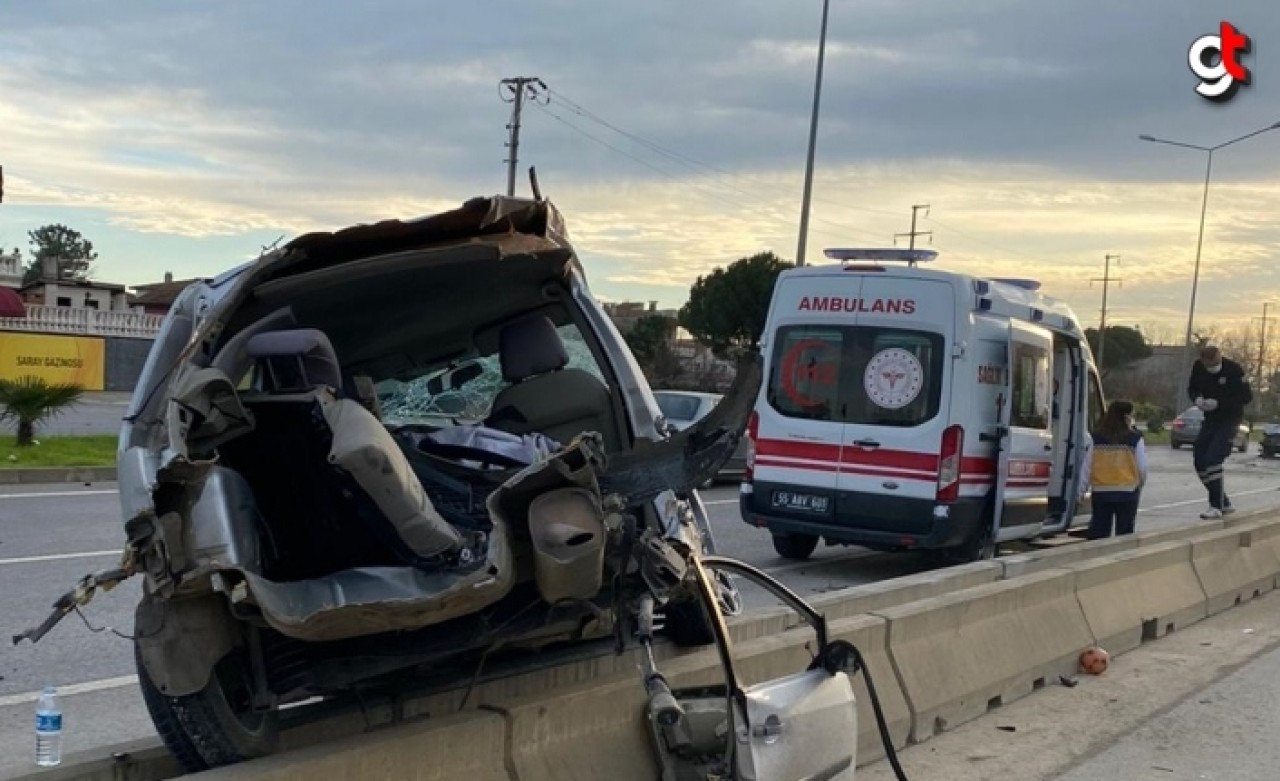 Samsun&#039;da iki otomobilin çarpıştığı kazada 2 kişi yaralandı