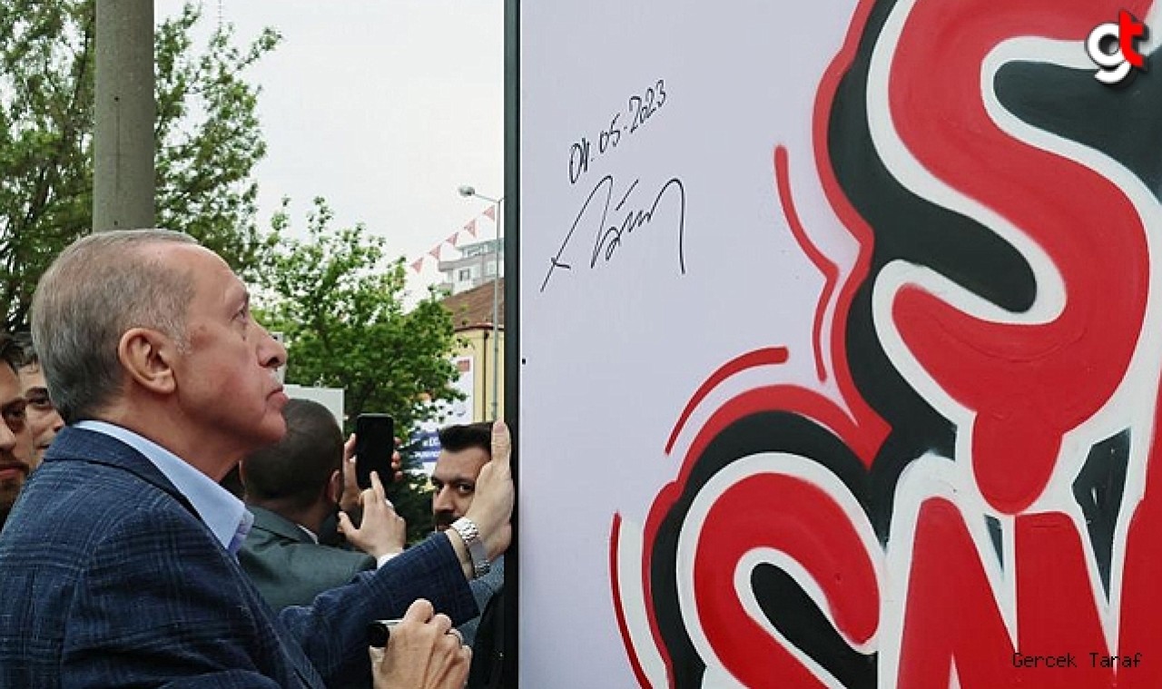 Erdoğan imzalı Samsunspor grafiti çalışması Samsun'da sergilenecek