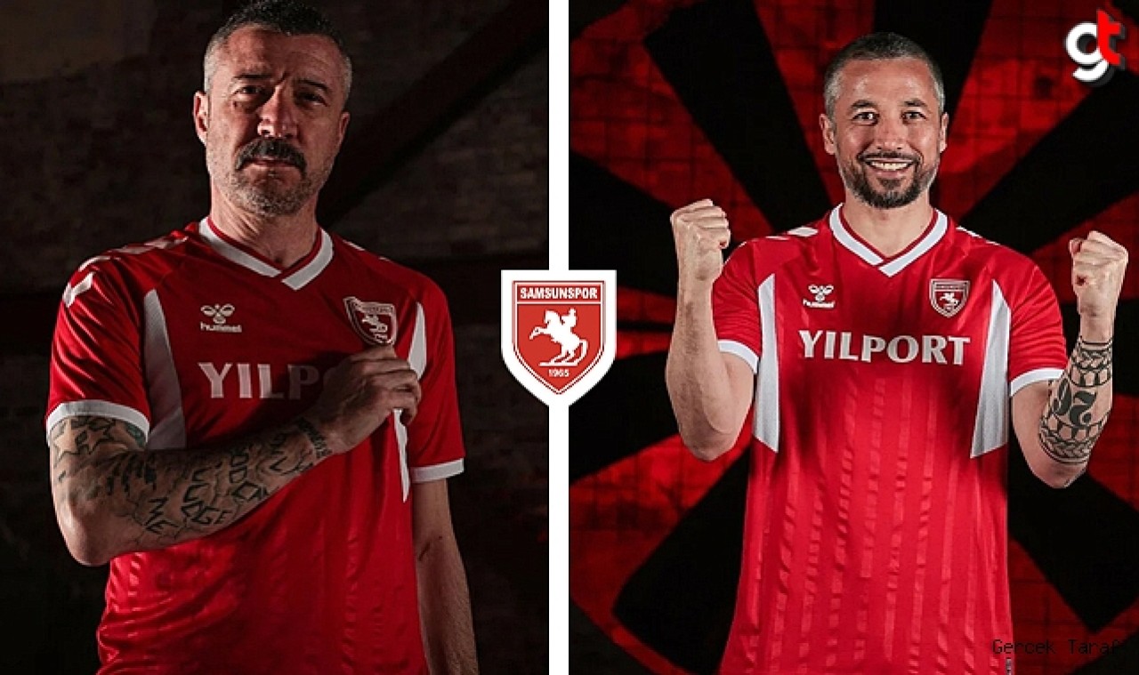 Samsunspor'un Süper Lig'de giyeceği formaları İlhan Mansız ve Tümer Metin tanıttı