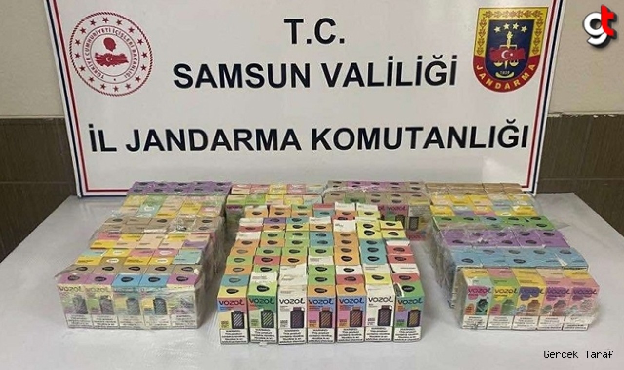 Samsun'da Puff Bar olarak bilinen 254 adet elektronik sigara ele geçirildi