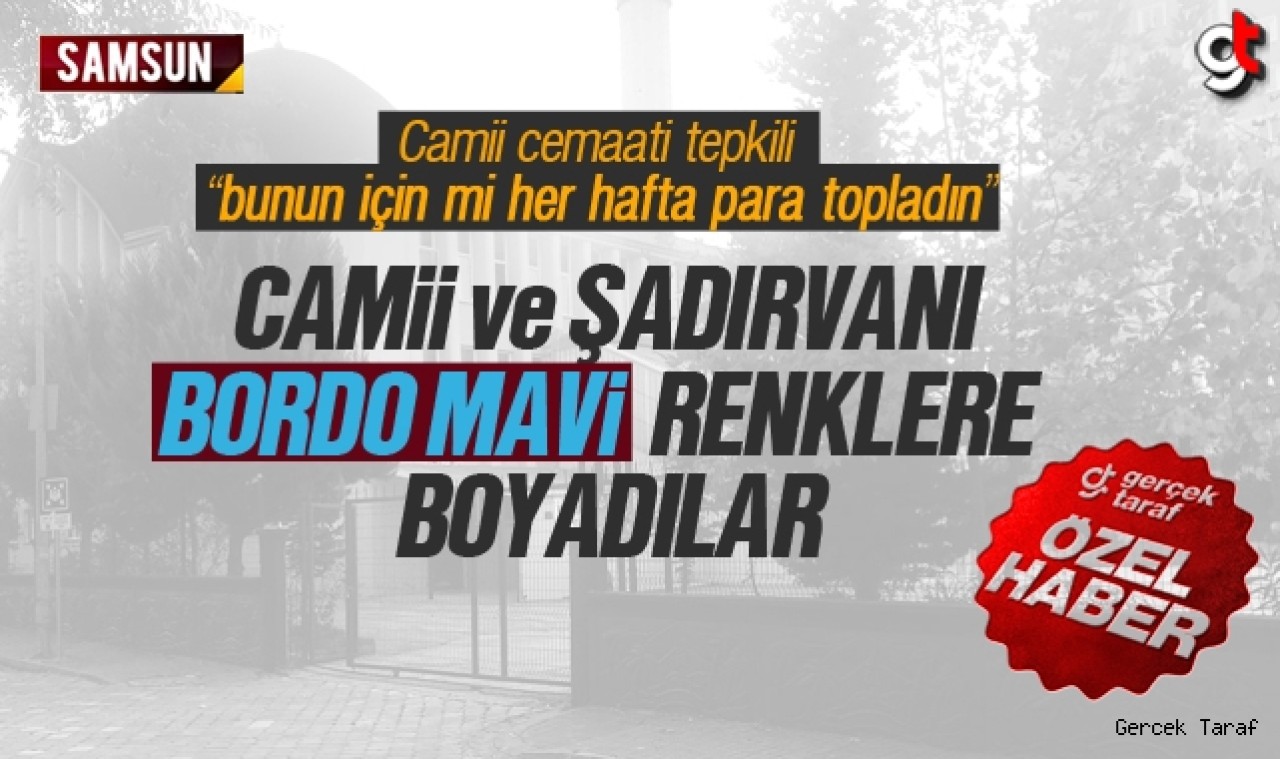 Caminin duvarlarını bordo mavi renklere boyadı