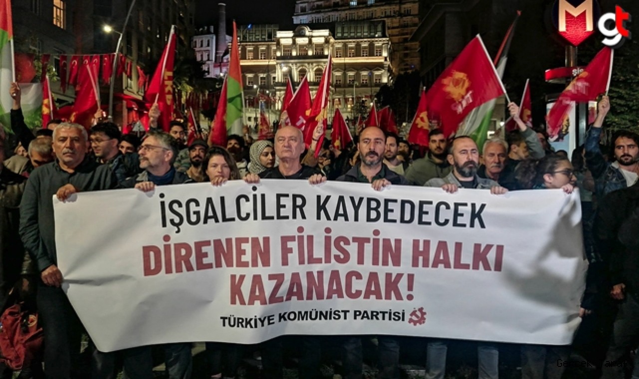 TKP'den Filistin'e destek eylemi: Katil İsrail, katil ABD