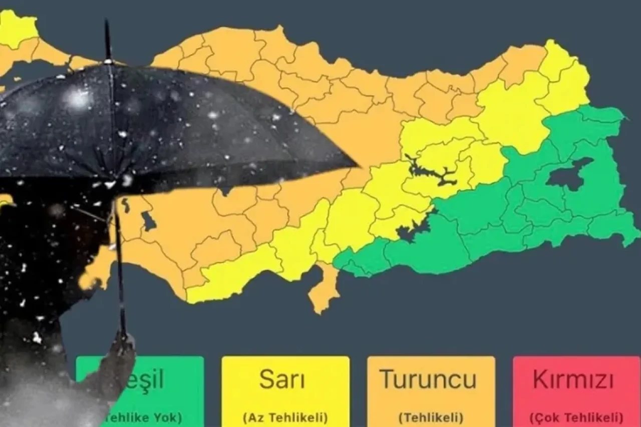 AFAD, 30 İl İçin 'Sarı', 20 İl İçin 'Turuncu' Kod Verdi