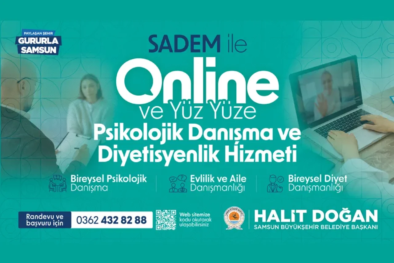 Samsun Büyükşehir Belediyesi'nden Online Psikolog ve Diyetisyen Hizmeti