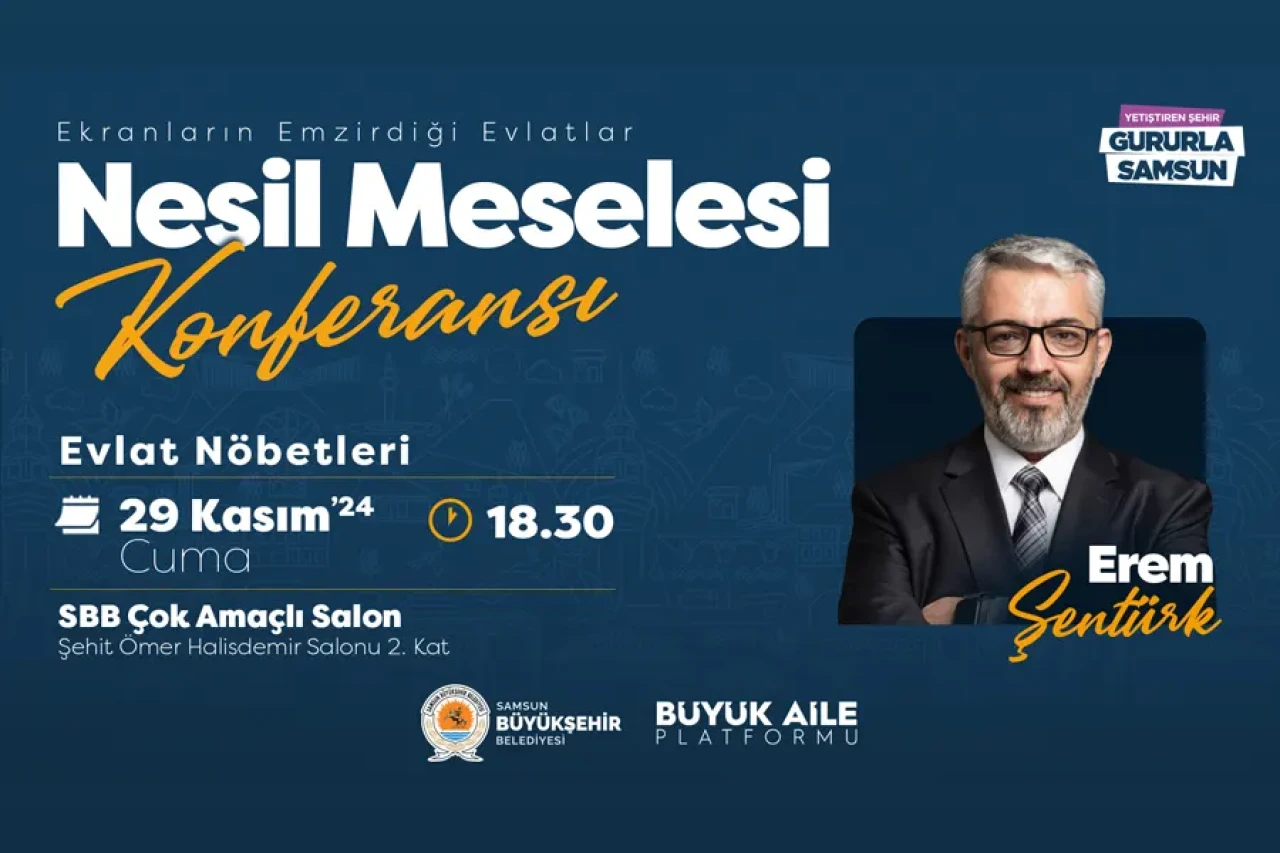 Gazeteci-Yazar Erem Şentürk Samsun’da Konferans Verecek