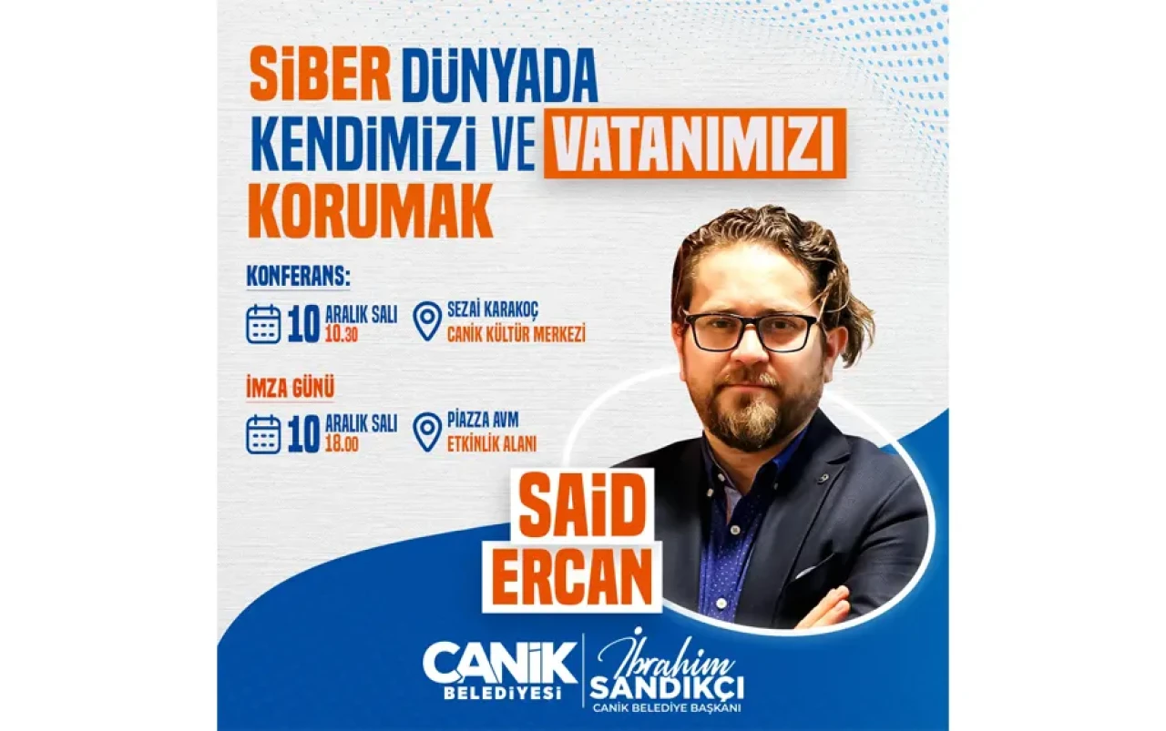 Yazar Said Ercan Canik'te Vatandaşlarla Buluşacak