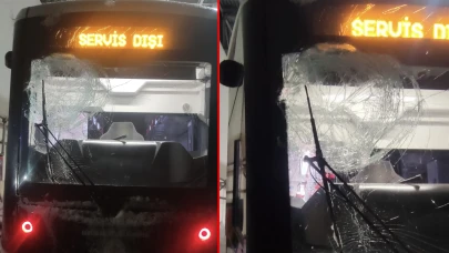 Samsun'da Kar Topunun İçine Taş Koyup Tramvaya Attılar