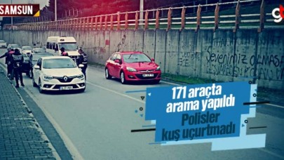 Samsun&#039;da 171 Araç Araması Yapıldı