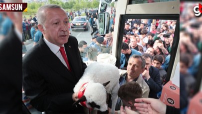 Erdoğan&#039;a Samsun&#039;da Kuzu Hediyesi