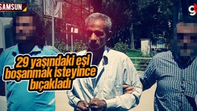 Boşanmak isteyen 29 yaşındaki eşini bıçakladı