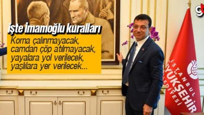 Ekrem İmamoğlu gelir gelmez kuralları saydı