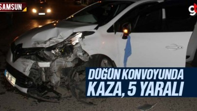 Samsun düğün konvoyunda kaza