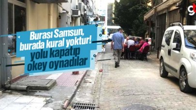 Yolu, okey masası ile kapattılar