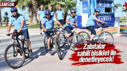 Zabıtalar, Atakum sahilini bisiklet ile denetleyecek