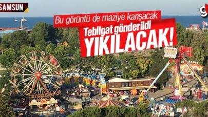 Samsun lunaparkı yıkılıyor