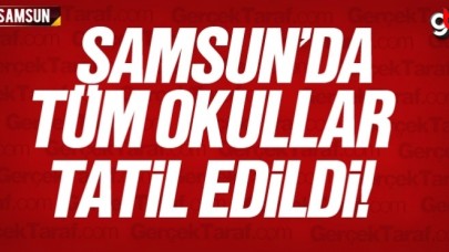 Samsun&#039;da tüm okullar tatil edildi