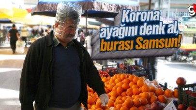 Samsun’da pazarcıların koronavirüs önlemi