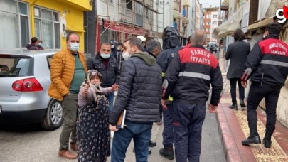 Samsun&#039;da mutfak tüpünün patladığı evde hasar oluştu