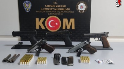 Samsun&#039;da silah kaçakçılığı operasyonunda 2 şüpheli yakalandı