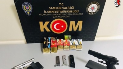 Samsun İlkadım ve Atakum&#039;da silah kaçakçılığı operasyonunda 3 şüpheli yakalandı