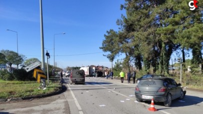 Samsun&#039;da iki otomobilin çarpıştığı kazada bir kişi yaralandı