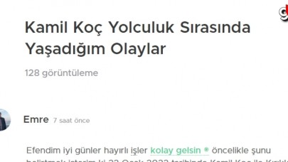 Kamil Koç otobüs Samsun şikayeti