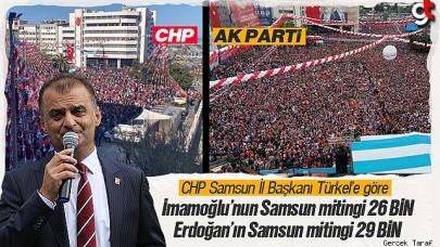 Türkel, Erdoğan'ın mitingine 29 Bin, İmamoğlu'nun 26 Bin kişi dedi