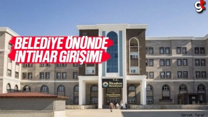 İlkadım Belediyesi önünde intihar girişimi