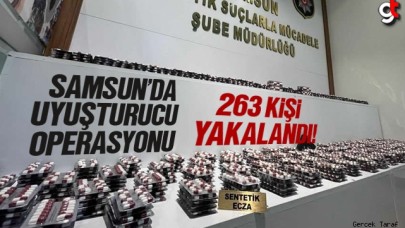 Samsun'da uyuşturucu operasyonlarında 263 kişi yakalandı