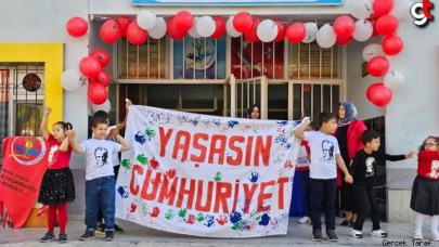 Kışla Yaşardoğu İlkokulu'nda çoşkulu Cumhuriyet kutlaması