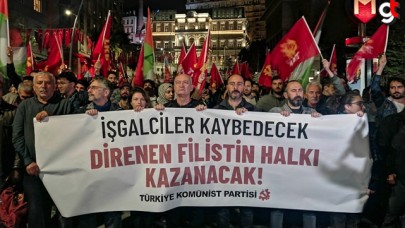 TKP'den Filistin'e destek eylemi: Katil İsrail, katil ABD