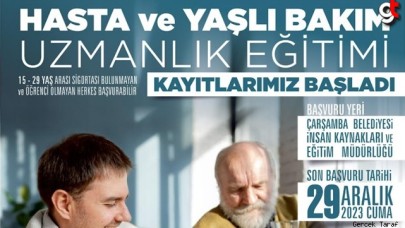 Çarşamba Belediyesi 'Hasta ve Yaşlı Bakım Elemanı' yetiştirecek