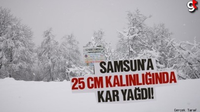 Samsun'a 25 cm kalınlığında kar yağdı