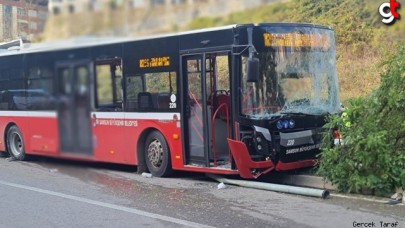 Samsun'da otobüs kaza yaptı