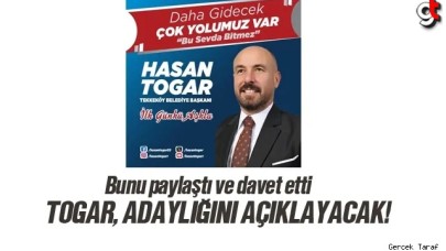 Hasan Togar, Tekkeköy Başkan adayı olacak