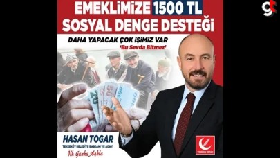 Hasan Togar, belediye bütçesinden Tekkeköy'de ki emeklilere 1500 lira para verecek