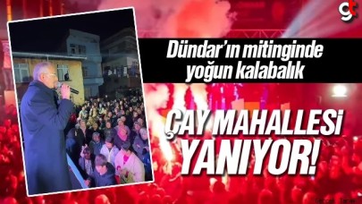 Hüseyin Dündar'ın Çay Mahallesi mitinginde yoğun kalabalık