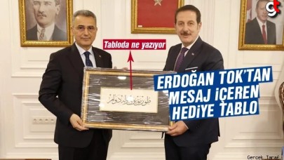 Erdoğan Tok'tan İhsan Kurnaz'a mesaj içerikli tablo hediyesi