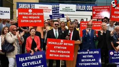 Samsun Serbest Muhasebeci Mali Müşavirleri eylem düzenledi