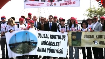 Samsun'da 14. Ulusal Kurtuluş Mücadelesi Anma Yürüyüşü başladı