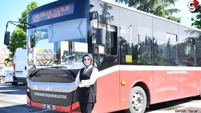 Samsun'un ilk kadın belediye otobüs şoförü Nazime Gör