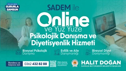 Samsun Büyükşehir Belediyesi'nden Online Psikolog ve Diyetisyen Hizmeti