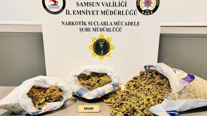 Samsun'da Narkotik Operasyonu: 5,7 Kilo Skunk Ele Geçirildi