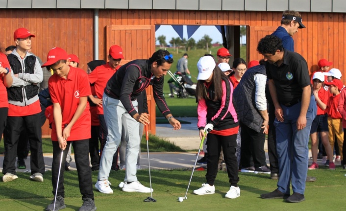 Golfün yıldızları, Samsun'da çocuklarla buluştu