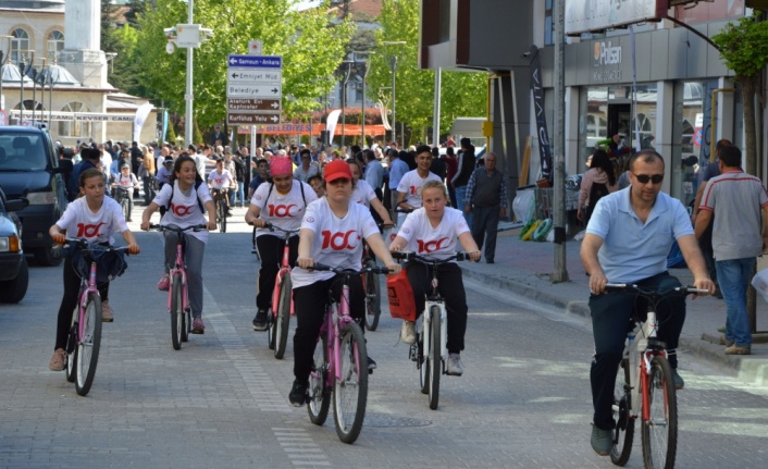 Havza'da 100. yıl anısına bisiklet turu